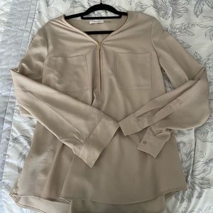 Calvin Klein zip front roll up sleeve